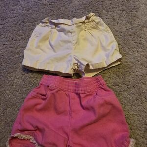 Pink and Cream Kids Shorts Set
